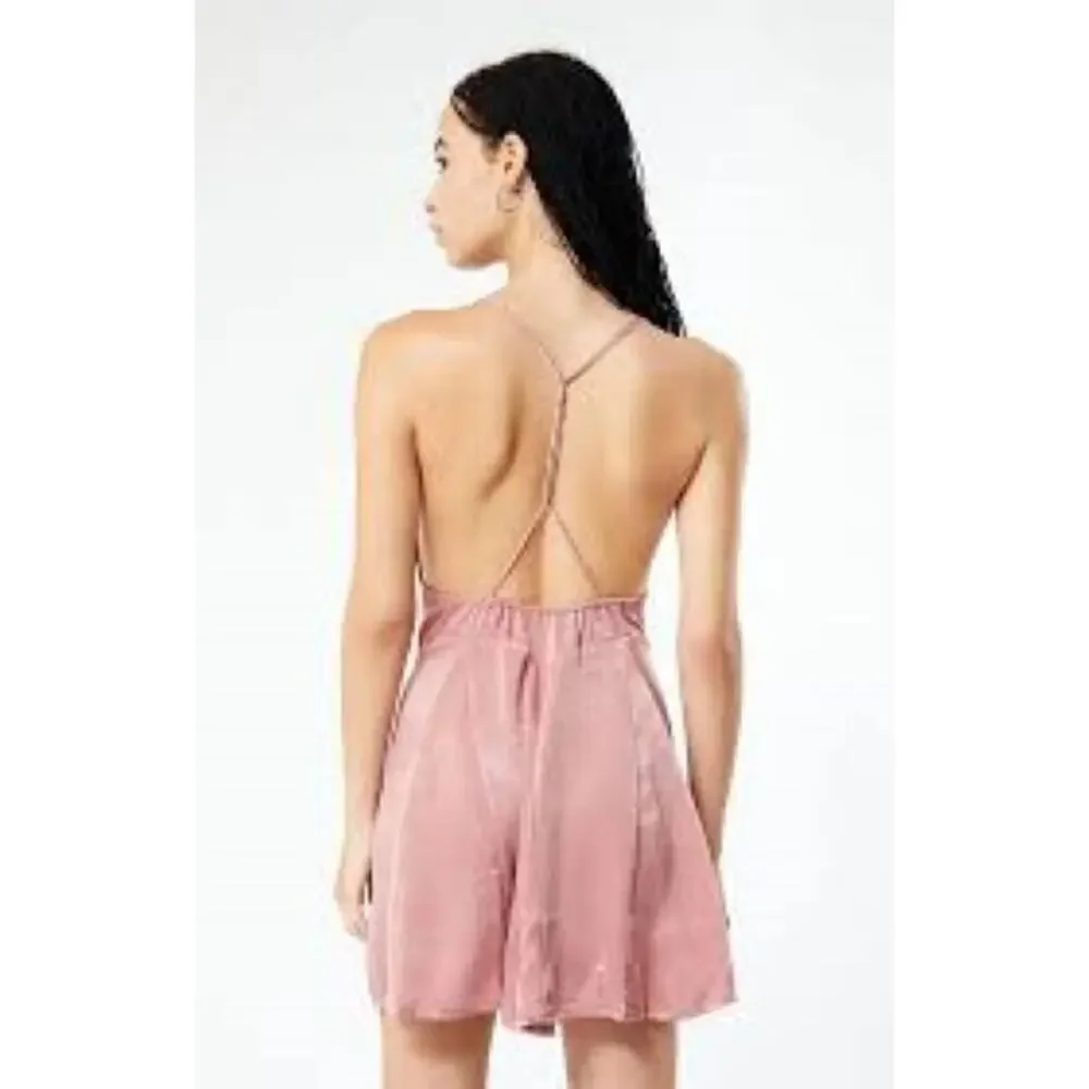 Free People Intimately Womens Good Catch‎ Mini Slip Dress. Size S in Smoke Rose